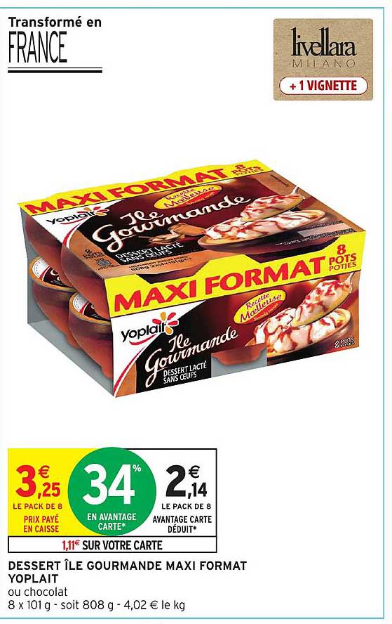 DESSERT ÎLE GOURMANDE MAXI FORMAT YOPLAIT