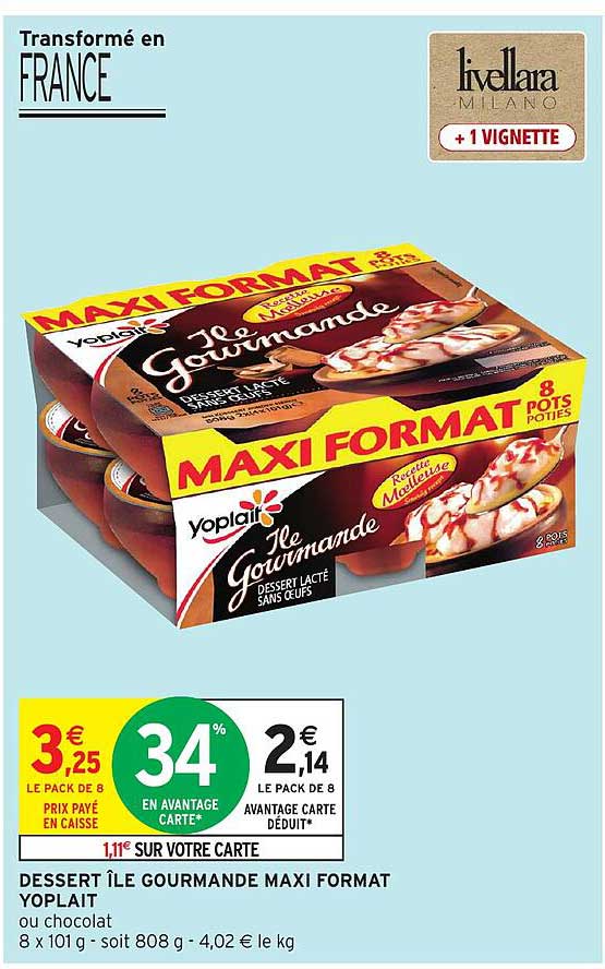 DESSERT ÎLE GOURMANDE MAXI FORMAT YOPLAIT