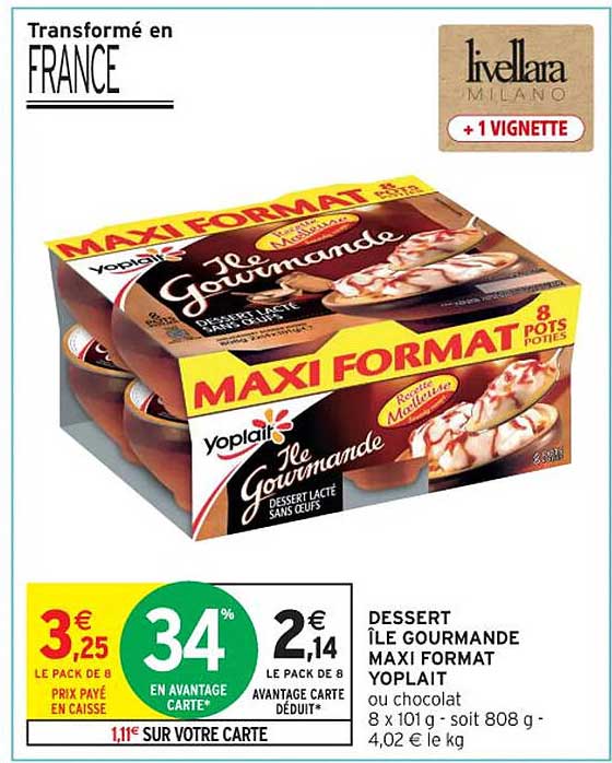 DESSERT ÎLE GOURMANDE MAXI FORMAT YOPLAIT