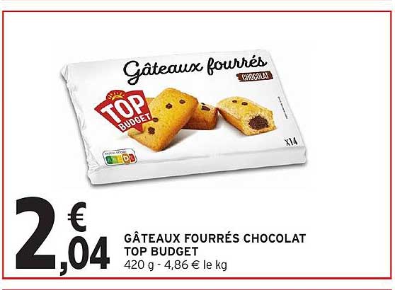 GÂTEAUX FOURRÉS CHOCOLAT TOP BUDGET