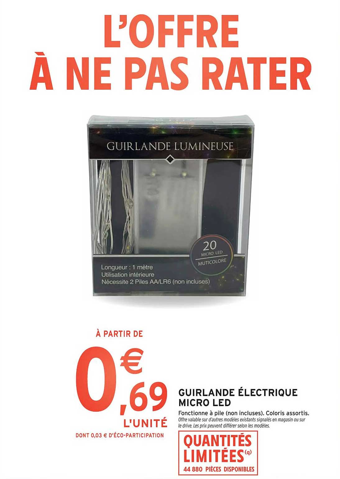 GUIRLANDE ÉLECTRIQUE MICRO LED