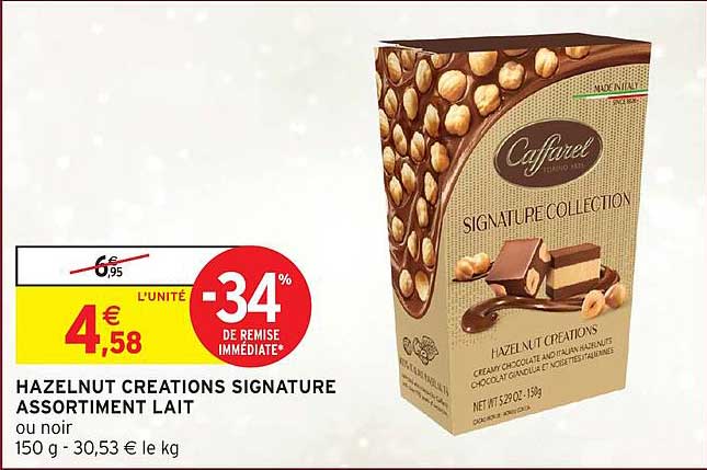 HAZELNUT CREATIONS SIGNATURE ASSORTIMENT LAIT ou noir