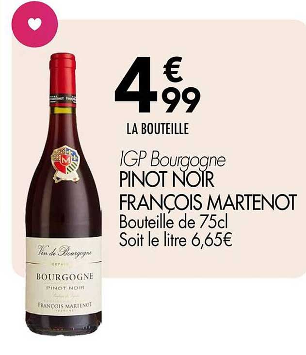 IGP Bourgogne PINOT NOIR FRANÇOIS MARTENOT