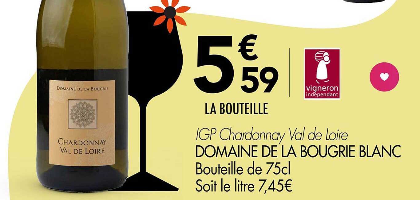 IGP Chardonnay Val de Loire DOMAINE DE LA BOUGRIE BLANC