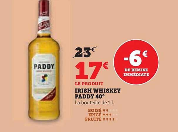 IRISH WHISKEY PADDY 40°