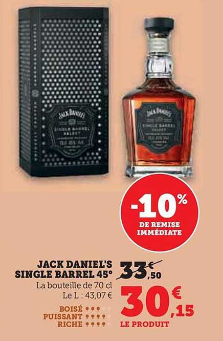 JACK DANIEL'S SINGLE BARREL 45°