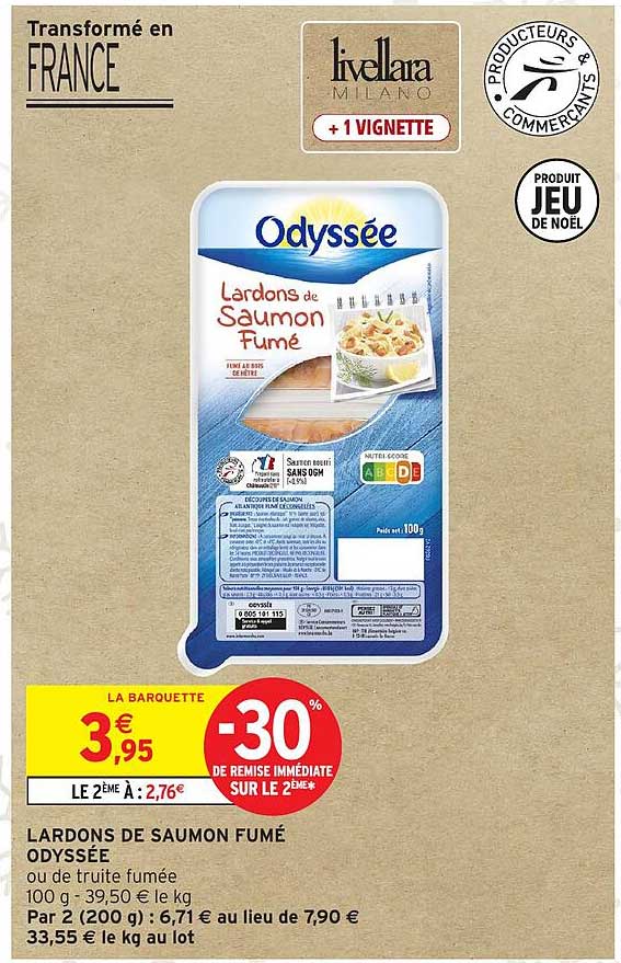 LARDONS DE SAUMON FUMÉ ODYSSÉE