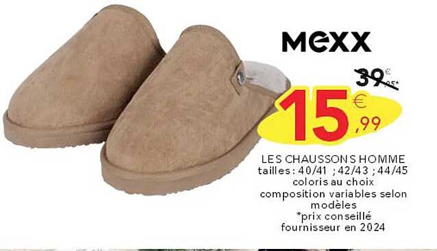 LES CHAUSSONS HOMME