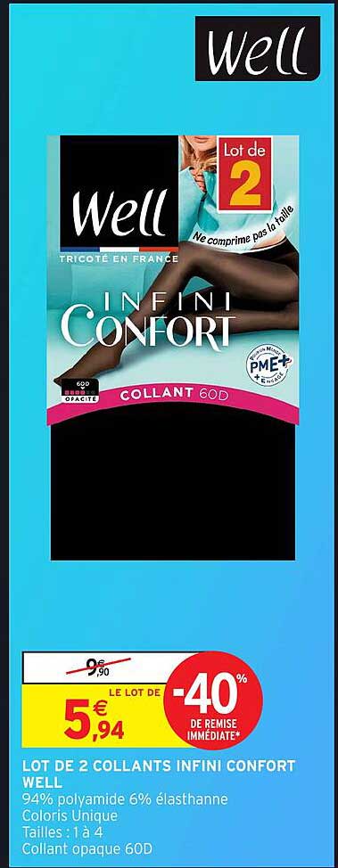 LOT DE 2 COLLANTS INFINI CONFORT WELL