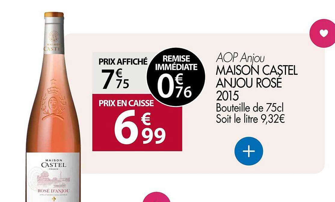 MAISON CASTEL ANJOU ROSÉ 2015