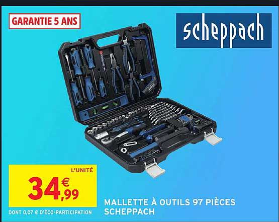 MALLETTE À OUTILS 97 PIÈCES SCHEPPACH