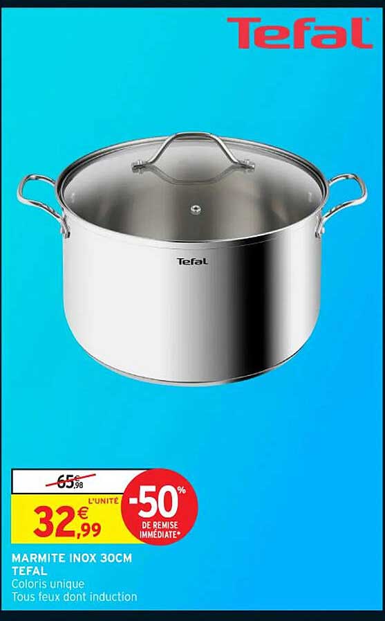 MARMITE INOX 30CM Tefal