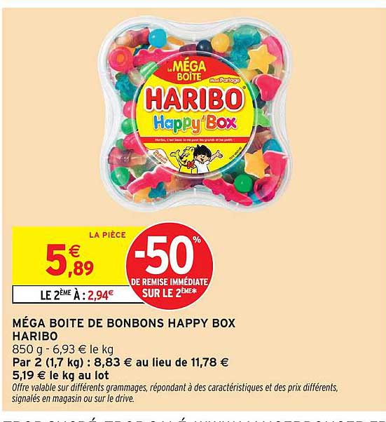 MÉGA BOITE DE BONBONS HAPPY BOX HARIBO