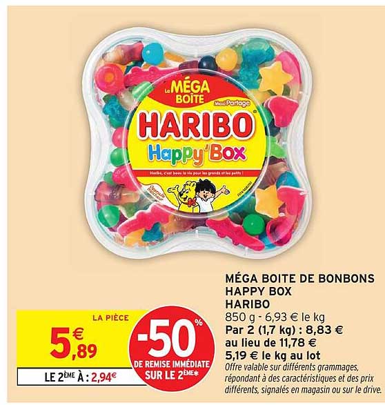 MÉGA BOITE DE BONBONS HAPPY BOX HARIBO