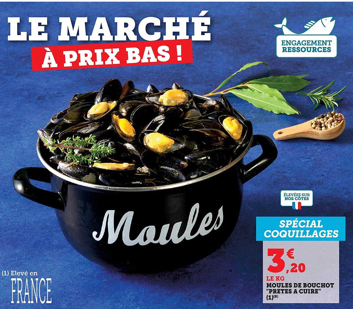 Moules de bouchot "Prêtes à cuire"