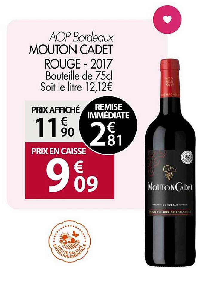 MOUTON CADET ROUGE - 2017