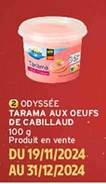 ODYSSEE TARAMA AUX OEUFS DE CABILLAUD