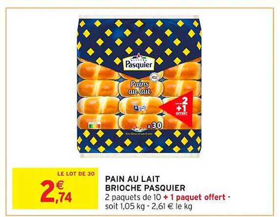 PAIN AU LAIT BRIOCHE PASQUIER