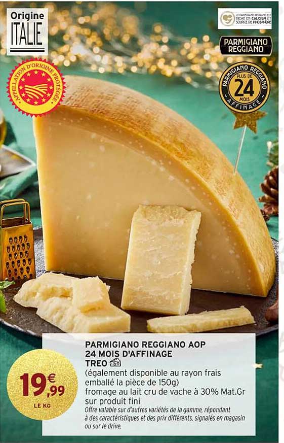 PARMIGIANO REGGIANO AOP 24 MOIS D'AFFINAGE TREO