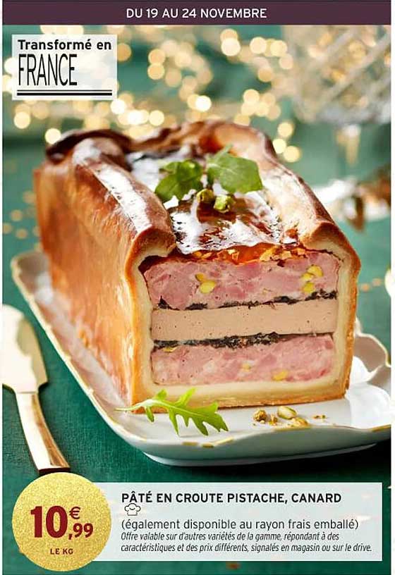 Pâté en croûte pistache, canard