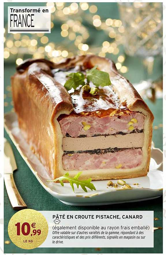 Pâté en croûte pistache, canard