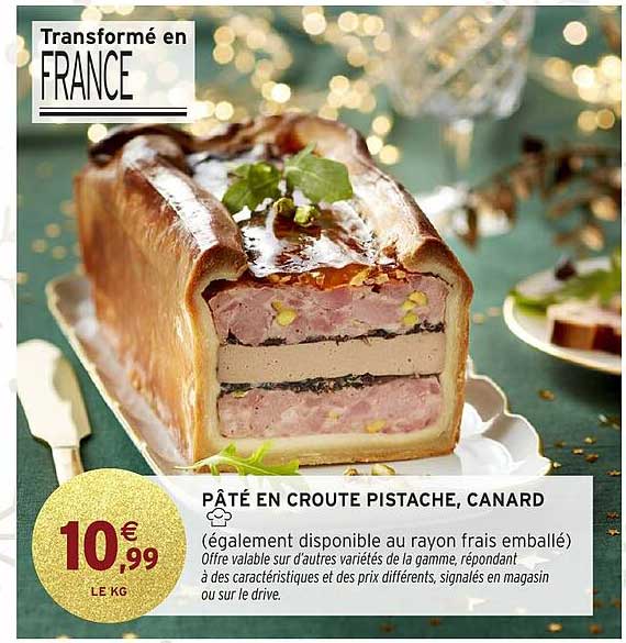 PÂTÉ EN CROUTE PISTACHE, CANARD