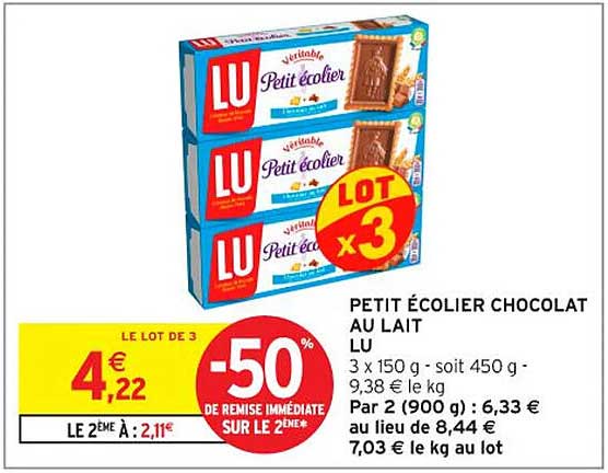 PETIT ÉCOLIER CHOCOLAT AU LAIT