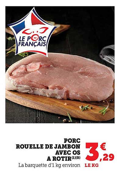 PORC ROUELLE DE JAMBON AVEC OS A ROTIR