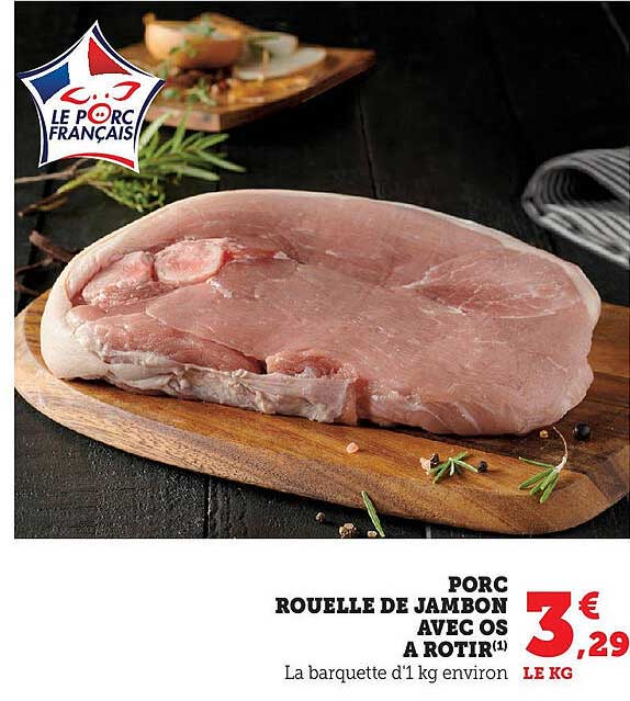 PORC ROUELLE DE JAMBON AVEC OS A ROTIR