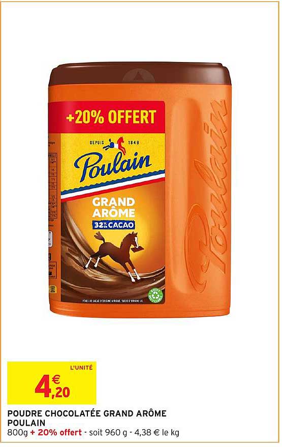 POUDRE CHOCOLATÉE GRAND AROME POULAIN