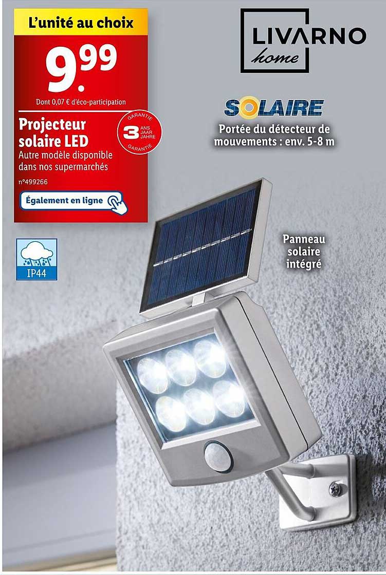 Projecteur solaire LED