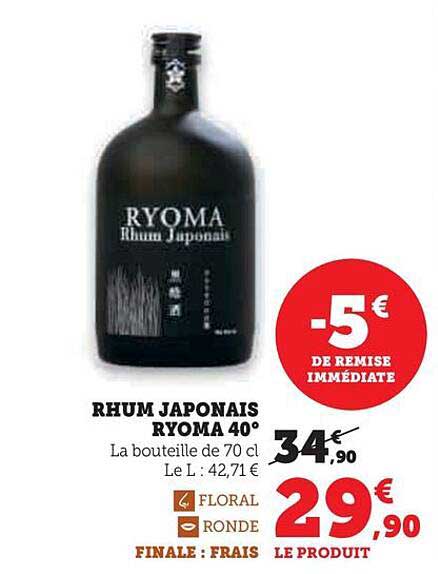 RHUM JAPONAIS RYOMA 40°