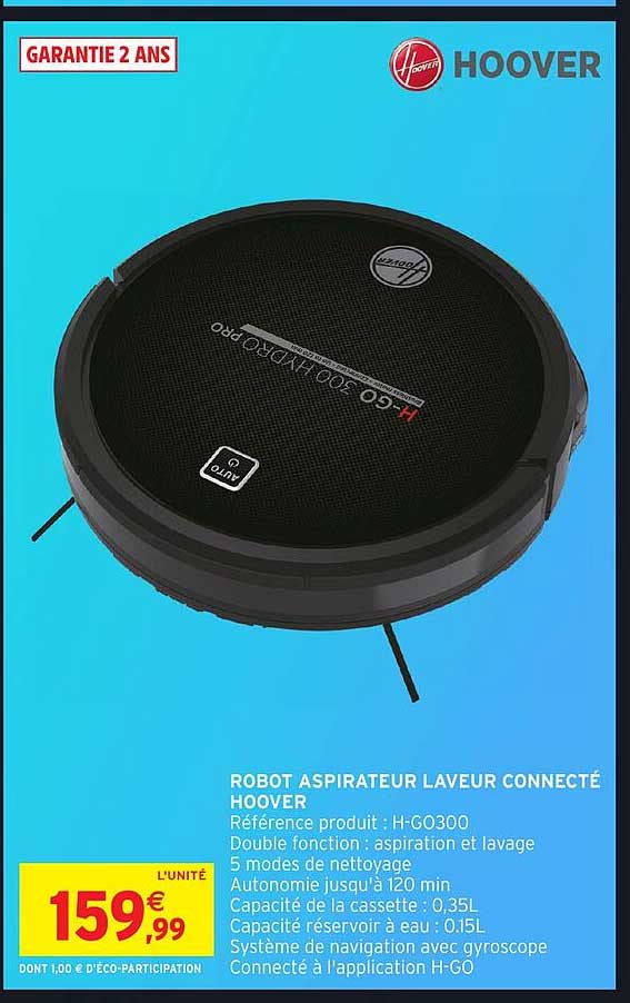 ROBOT ASPIRATEUR LAVEUR CONNECTÉ HOOVER