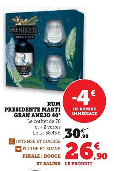 RUM PRESIDENTE MARTI GRAN ANEJO 40°