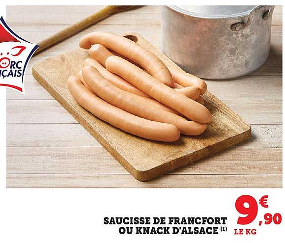 Saucisse de Francfort ou knack d'Alsace