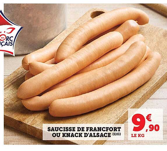 Saucisse de Francfort ou knack d'Alsace