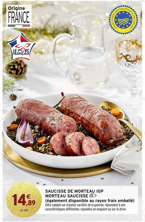 SAUCISSE DE MORTEAU IGP MORTEAU SAUCISSE