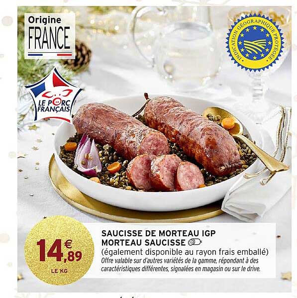 SAUCISSE DE MORTEAU IGP MORTEAU SAUCISSE