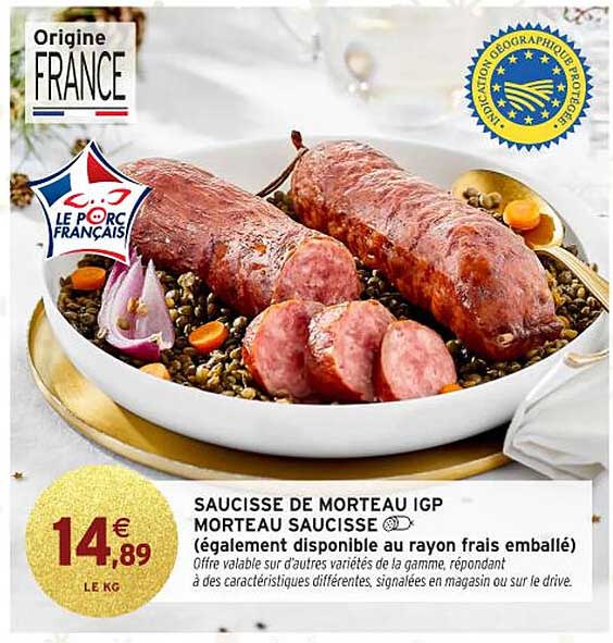 SAUCISSE DE MORTEAU IGP MORTEAU SAUCISSE