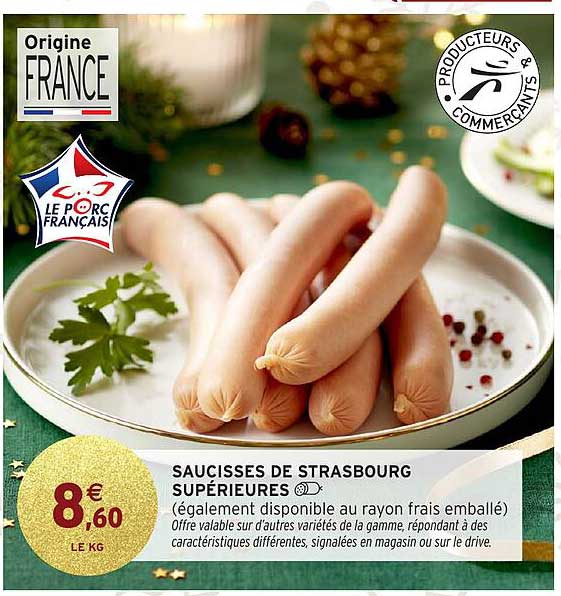 SAUCISSES DE STRASBOURG SUPÉRIEURES