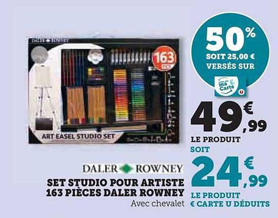 SET STUDIO POUR ARTISTE 163 PIÈCES DALER ROWNEY