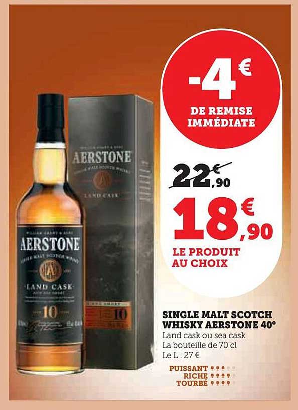 SINGLE MALT SCOTCH WHISKY AERSTONE 40°