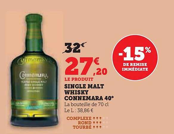 SINGLE MALT WHISKY CONNEMARA 40°