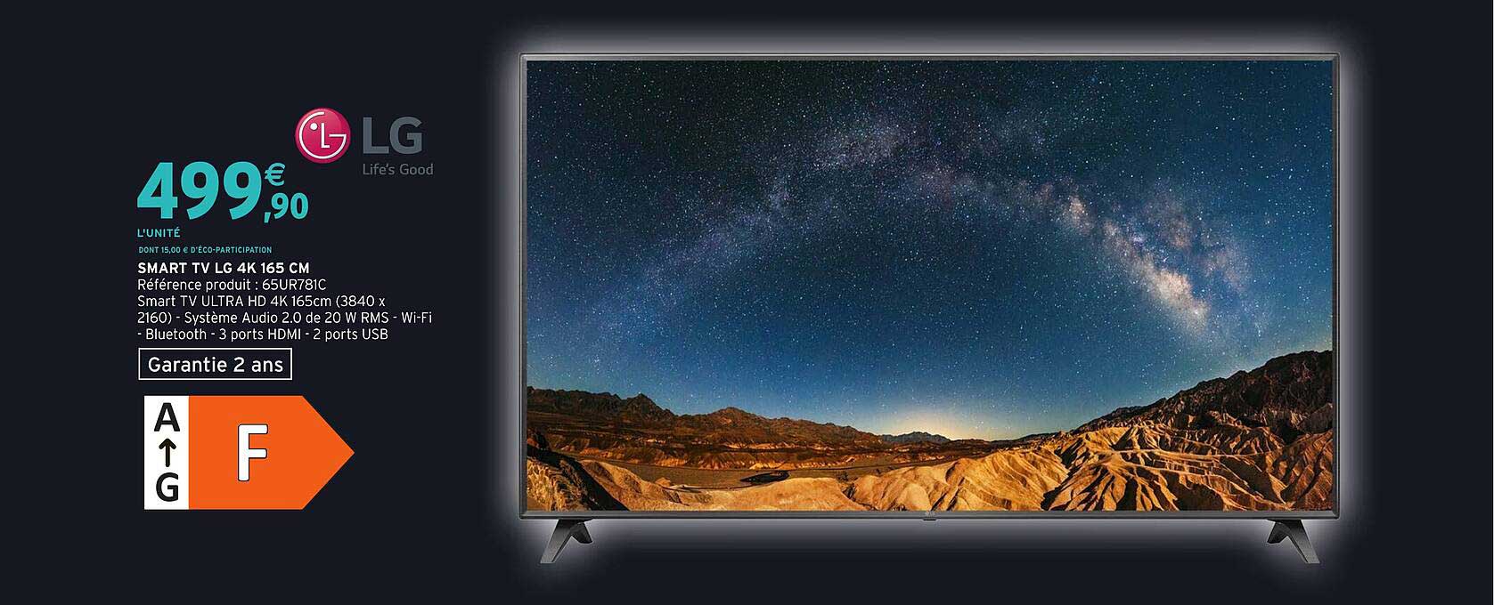 SMART TV LG 4K 165 CM