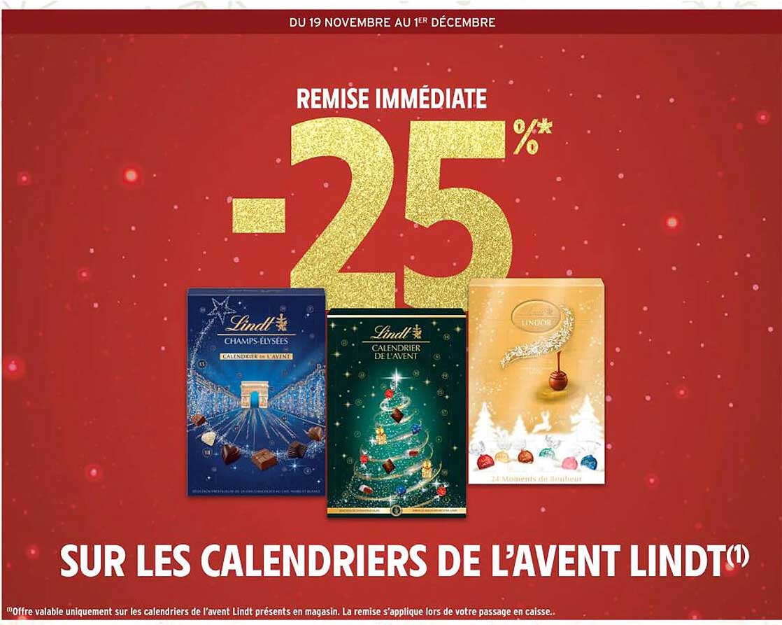 SUR LES CALENDRIERS DE L'AVENT LINDT