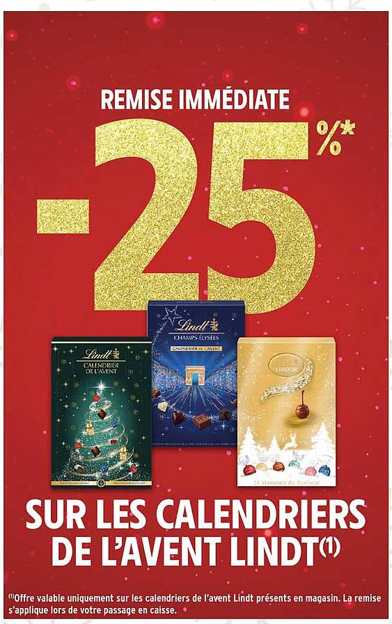 SUR LES CALENDRIERS DE L'AVENT LINDT