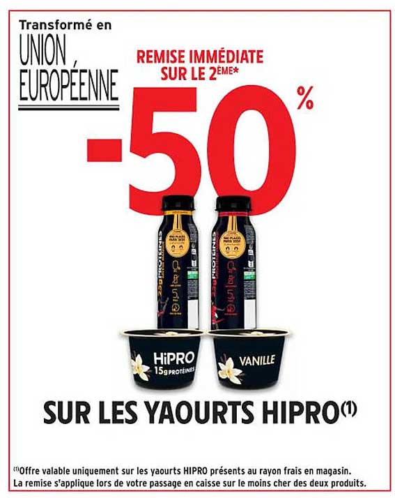 SUR LES YAOURTS HIPRO