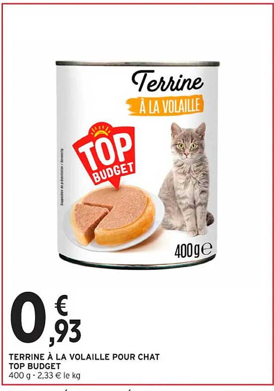 Terrine à la volaille pour chat TOP BUDGET