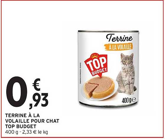 Terrine à la volaille pour chat Top Budget