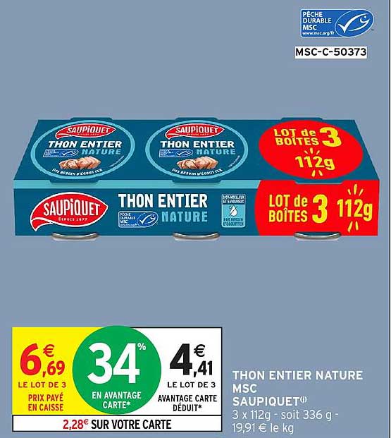 THON ENTIER NATURE MSC SAUPIQUET®